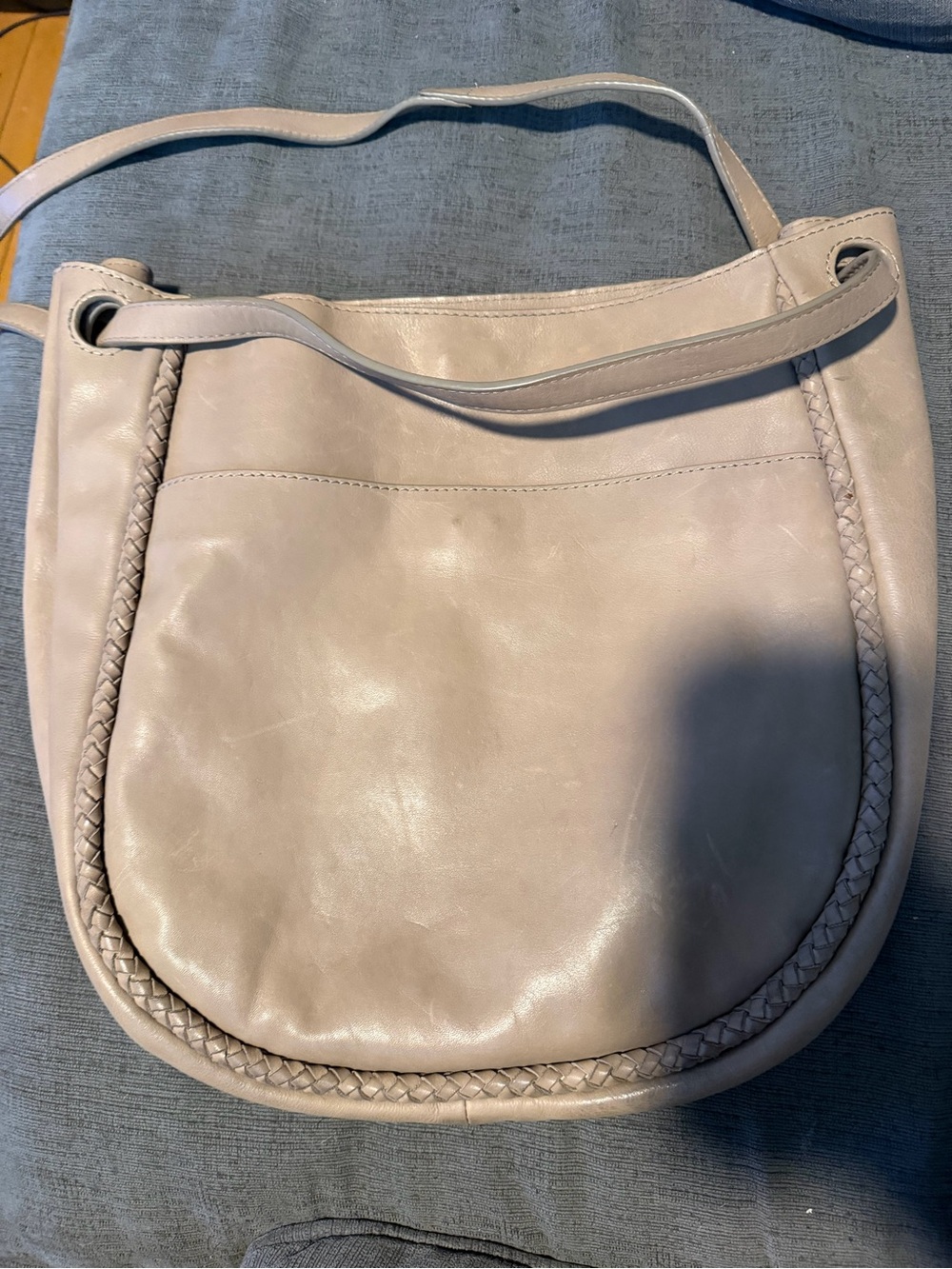 LUCKY BRAND Women's Soft Leather Hobo Bag in Light Taupe